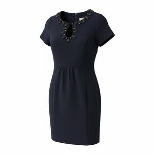 Trina Turk Navy Embelished Dress